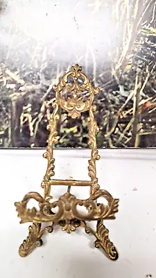 Ornate Brass Book Stand Plate/Book/Picture Holder Easel Victorian Style • $17.95