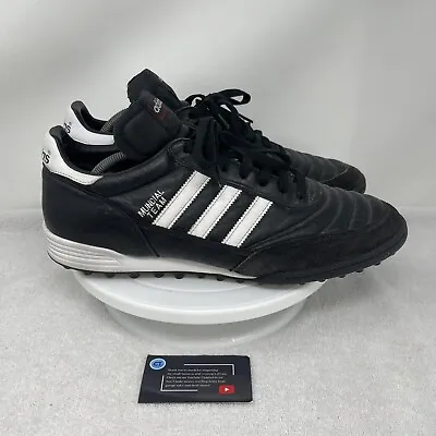 2008 Adidas Mundial Team Turf Soccer Shoes White Black Leather Mens 13 019228 • $49.99