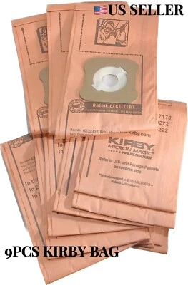$16.99 • Buy 9 Bags & 1 Belt Kirby Micron Vacuum Bag 197394 Ultimate G Diamond G6 G5 G4 G3