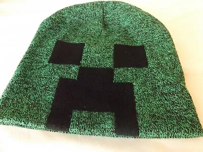 Jinx Minecraft Creeper Face Knit Green Beanie Size  Kids • $5.50