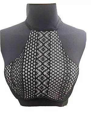 £20 • Buy Victorias Secret Black Lace Halter Neck Bra Size 34B