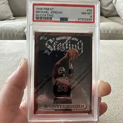 1996-97 Topps Finest - Bronze Refractor #50 Michael Jordan PSA 8! 🔥 • $40