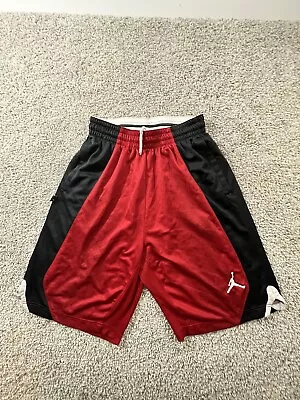 Vintage Air Jordan Basketball Athletic Shorts Jumpman Men Medium Red Black • $24.42