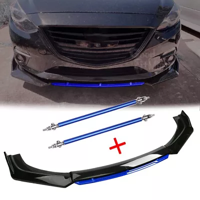 For Mazda 3 6 Touring 4-Door Front Bumper Lip Spoiler Splitter + Strut Rods Blue • $95.72