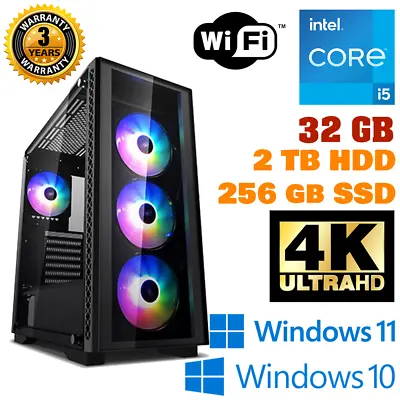 $1349 • Buy Intel 12th Gen I5 12400| 16 GB RAM | 2TB HDD + 256GB SSD | Gaming PC/Computer