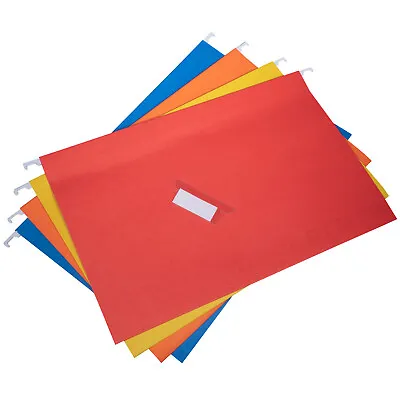 £5.99 • Buy Foolscap Colour Hanging Suspension Files Insert Tabs Filing Cabinet Folders