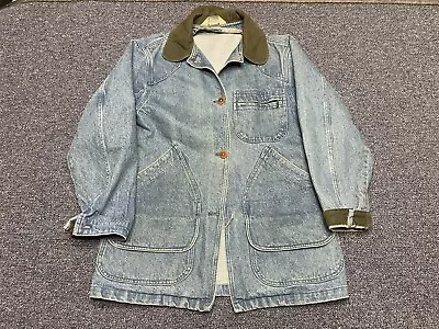 Vintage LL Bean Denim Barn Chore Hunting Jacket Coat Small Barn • $64.99