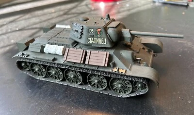 £10 • Buy Vintage Tamiya Built Painted Model Kit 1/35 WW2 Russian T34 Tank