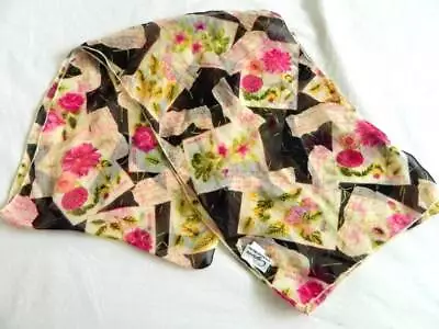 NWOT Cejon Scarf 100% Silk 9.5x56  Fushia Floral • $8.95