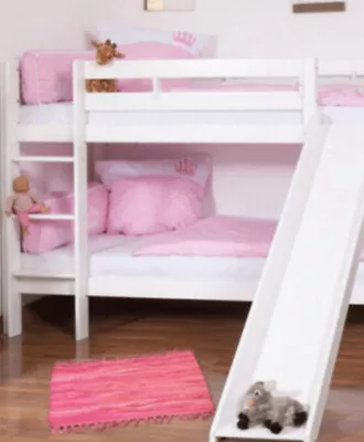 £120 • Buy Kids Bunk Bed 2 Beds With Slide And Ladder Wooden Bed