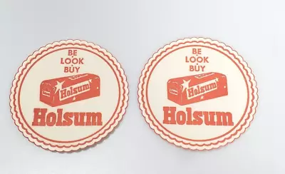 Holsum Bread Vintage Coasters Red White Advertising Set Of 2 Be Look Buy • $8.76