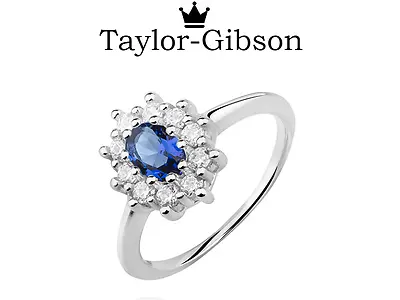 925 Sterling Silver Sapphire Blue Cluster Ring Sizes J K L M N O P Q R S T U  • £13.25
