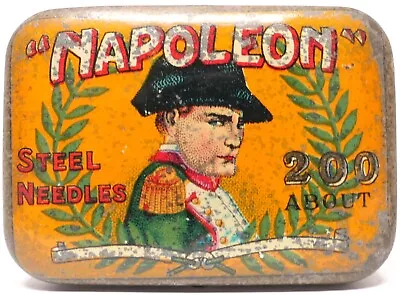 NAPOLEON Gramophone Needle Tin (Grammophon Nadeldose Boîte à Aiguilles) • $75