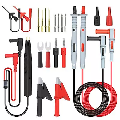 21Pcs Electronic Test Leads Kit Alligator Clips For Meterk Digital Multimeter • $16.99