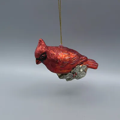 Katherines Collection -  RED CARDINAL - Glass Christmas Ornament • $12.99