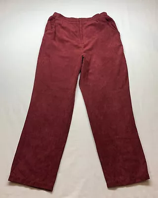 Erin London Women’s Ankle Dress Pants W/ Side Pockets Size Large Color Deep Red • $24.99