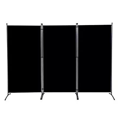 3 Panel Folding Privacy Screens 6 Ft Tall Wall Divider With Metal Frame Freestan • $81.27