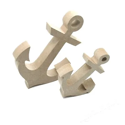 Freestanding Anchor Shape 18mm MDF Wooden Craft Blanks Large Decoration Art • £2.70