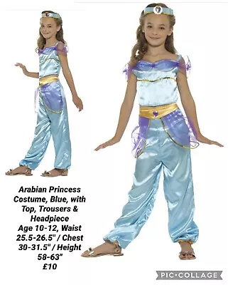 Arabian Jasmine Aladdin Style Girls Childrens Fancy Dress Costume Age 10-12 • £10