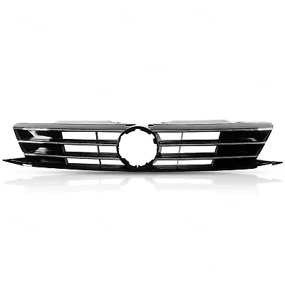 $62.89 • Buy Front Upper Bumper Chrome Grill Grille Fit For 15-18 VW Volkswagen Jetta
