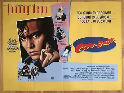 Cry Baby Original UK Quad (30 X 40 ) Folded Cinema Poster Cult Johnny Depp 1990 • $43.52