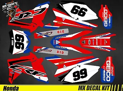 Kit Deco Motorcycle For / MX Decal Kit For Crf - Team US Replica 2015 • $132.98