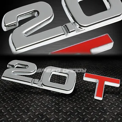 Metal Trunk Bumper Emblem Decal Fender Grill Logo Trim Badge Chrome 2.0t 2.0 Car • $5.69