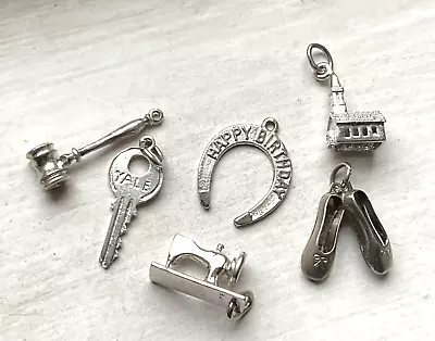 Vintage Sterling Charm Lot HOUSEWARES NOVELTY LOADED LOOK • $16.26