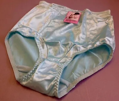 $13.99 • Buy Women Briefs,Control Panties Ann Diane Size XL. Blue Satin W/2 Secret Pockets