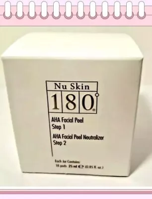 Nu Skin NuSkin 180 AHA Facial Peel & Neutralizer Anti-Aging 2-Steps Kit 18 Pads • $52.55