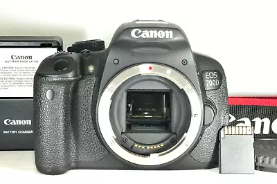 Canon EOS 700D Digital SLR Camera (Body Only) W/battery Charger Strap SD Card • $299.98
