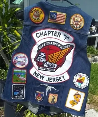 Vintage Motorcycle Club Denim XL Men's Biker Vest Patches And Pins - Wrangler VG • $170