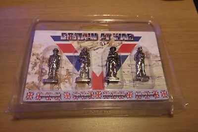 4 Britain At War Metal Figures WW2 Soldiers Churchill Pilot Infantry Sailor Bn • £3.50