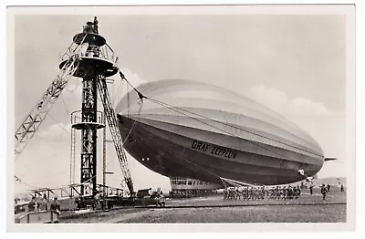 GRAF ZEPPELIN LZ 127 RPPC Unused Postcard Frankfurt Hand Stamp.  [1] • £2