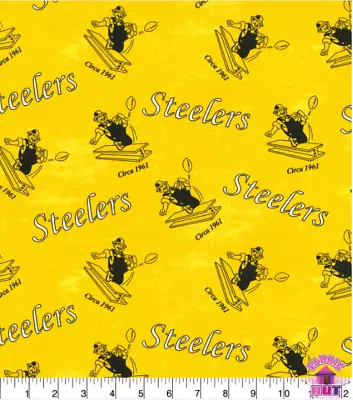 $14.95 • Buy NFL Pittsburgh Steelers Legacy 70281D Cotton Fabric By The Yard