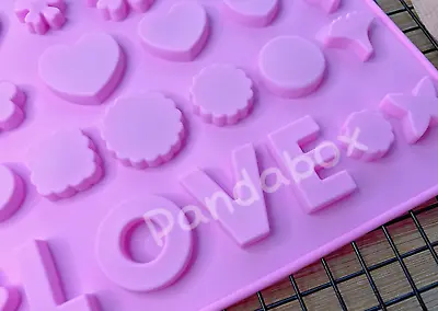 Love Silicone Base Chocolate Cookie Mould Baking Ice Cube Jelly Valentine • £2.35