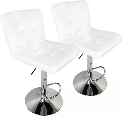 Set Of 2 Bar Stools Swivel Adjustable Bar Chair Modern PU Leather Pub Bar Chairs • $69.95