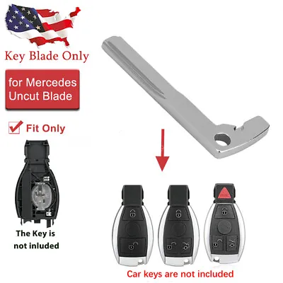 Uncut Blank Insert Blade For Mercedes Benz Remote Smart Key Emergency Prox Blade • $7.69