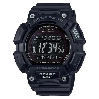 Casio STLS110H-1B2 Solar Watch World Time 120 Lap 100 Meter WR 5 Alarms • $38.50