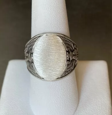 Vintage 925 Sterling Silver Us Army Signet Ring  Size 9.25 • $60