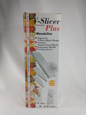 $23.99 • Buy Vintage 2001 Swissmar Borner V-Slicer Plus Mandoline Complete With Box Germany