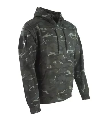 Tactical Hoodie Btp Mtp Black Mens Military Combat Jacket Army Hooded Sweatshirt • £20.99