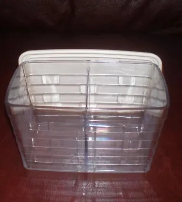 Longaberger Tea /Small Key Basket 2-Way Divided Hard Plastic Lidded • $15