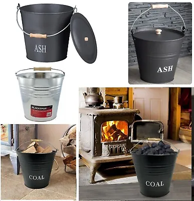 £5.90 • Buy Coal Hod Scuttle Bucket Fireplace Fireside Log Wood Ash Fuel Storage Galvanised
