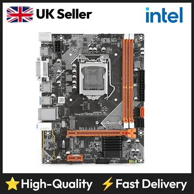 B75 Intel LGA1155 DDR3 M.2 NVMe Micro-ATX Gaming Motherboard E3 I3 I5 I7 CPU • £43.99