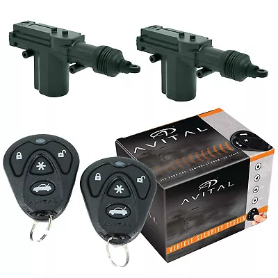 Avital 3100L Keyless Entry Alarm 1-Way Security System + 2 Universal Door Locks • $59.99