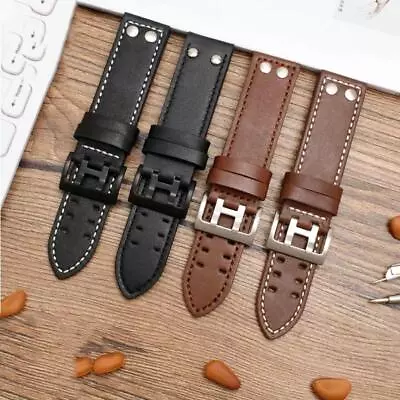 Genuine Leather Watch Strap Fit For Hamilton Khaki Aviation H77755533 H77616533 • £21.25