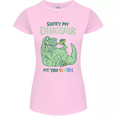 My Dinosaur Ate Your Unicorn T-Rex Funny Womens Petite Cut T-Shirt • £8.75