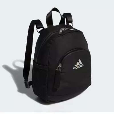 Adidas Linear Mini Backpack Small Travel Bag Black 10.5 X8.5 X4.25 One Size New • $42.74