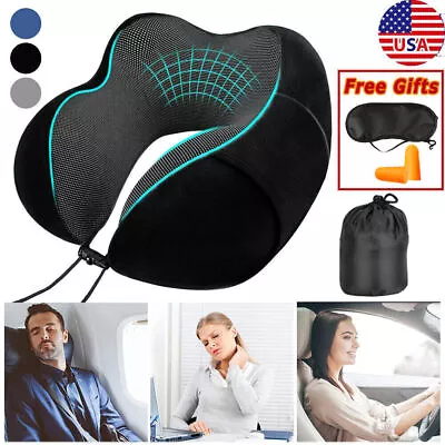 U-Shaped Memory Foam Rebound Travel Pillow Neck Support Head Rest Airplane Sleep • $11.45